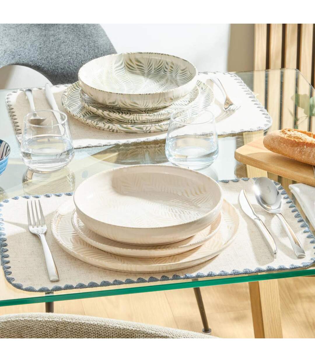 Lot de 6 Assiettes Plates Gina 28cm Crème-3