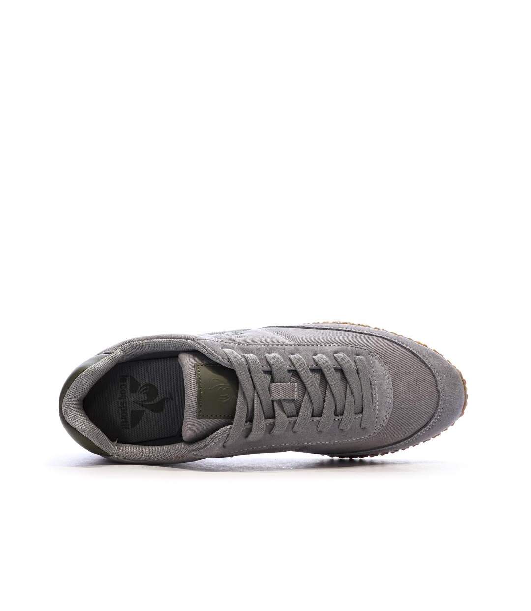 Baskets grises/kaki homme le coq sportif veloce-4
