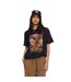 T-shirt femme col rond regular acid wash print devant et dos Eagle Vondutch-1