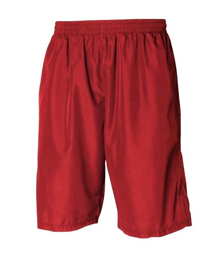 Tombo Teamsport Mens Teamwear All Purpose Longline Lined Sports Short (Red / Red) - UTRW1571