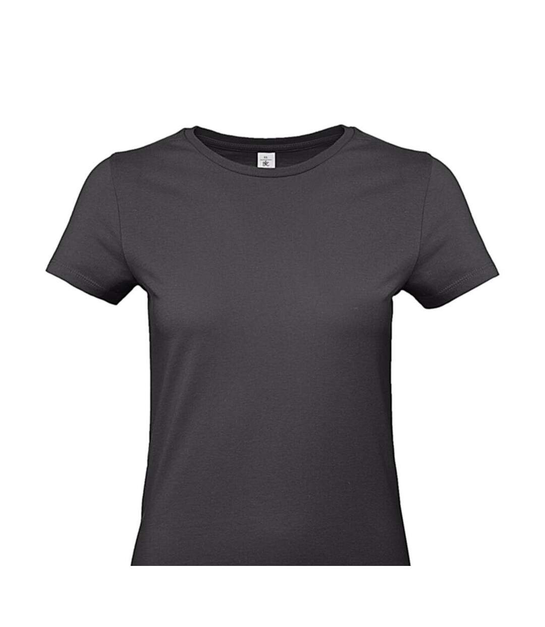 Womens/ladies #e190 T-shirt Used Black B&C-2