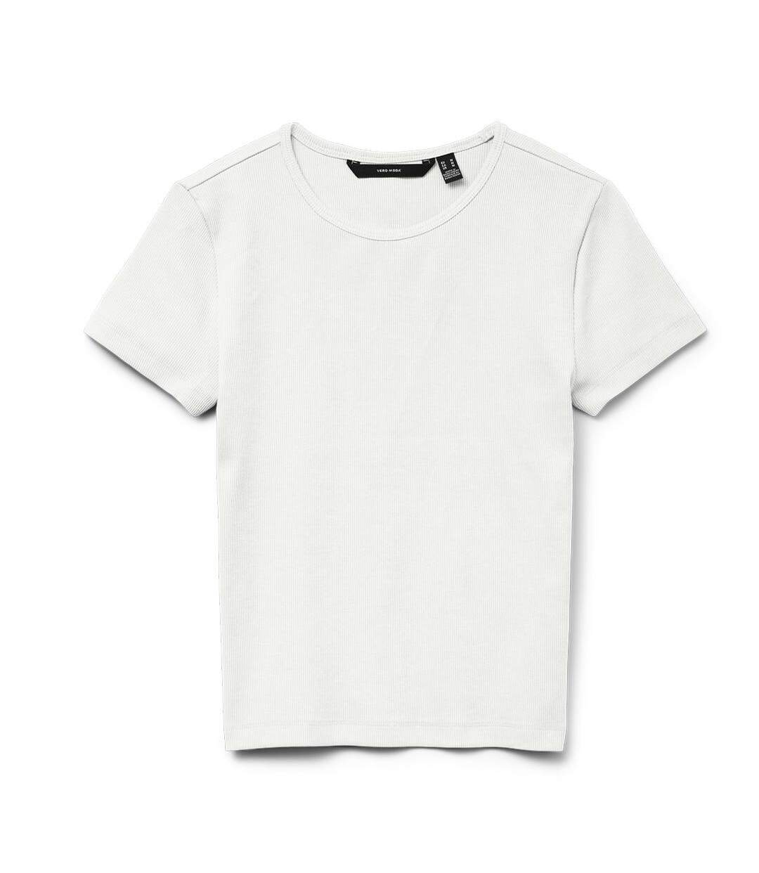 T-shirt blanc femme vero moda chloe-2