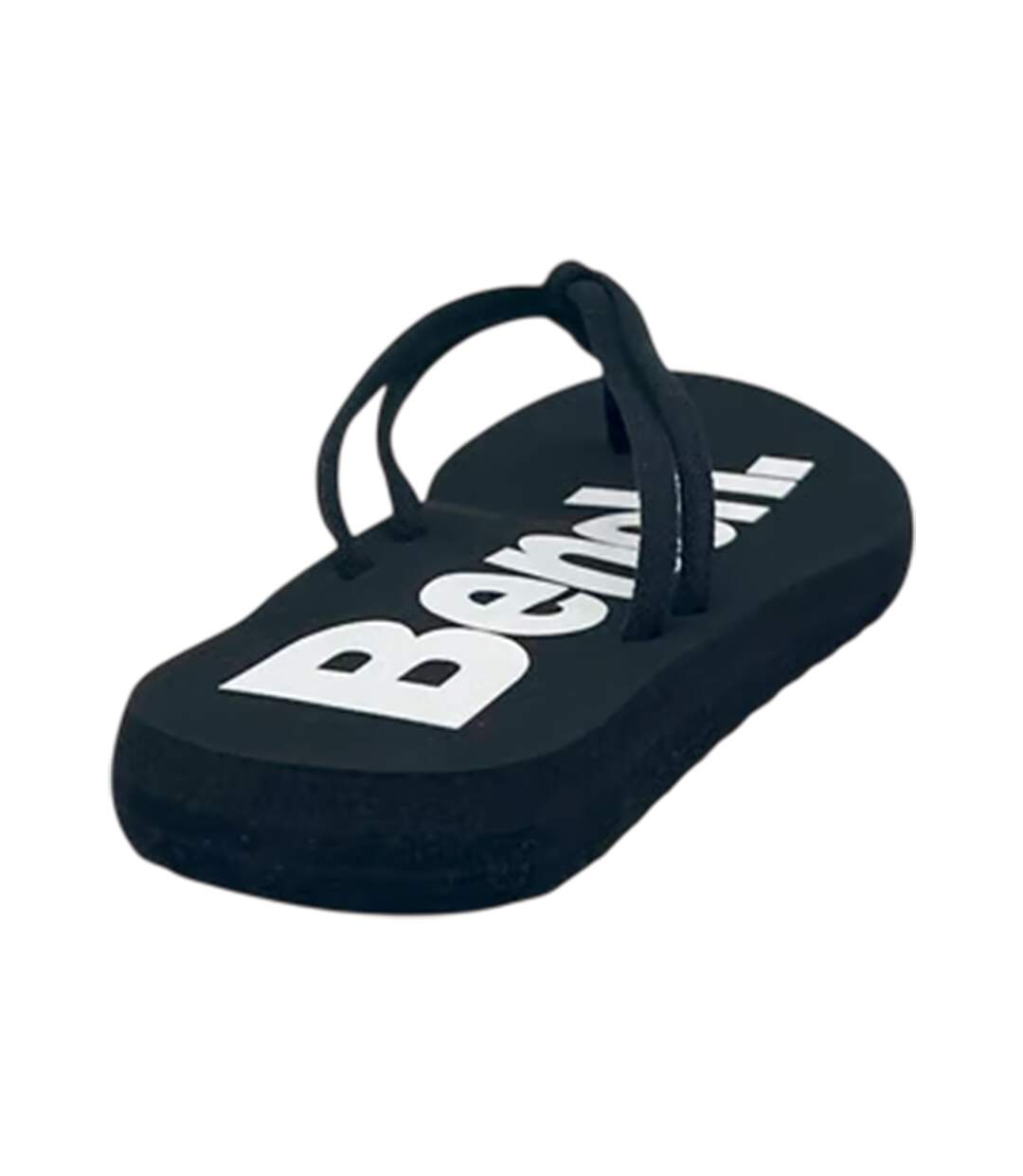 Womens/ladies Invisia Logo Flat Sandals Black Bench-2