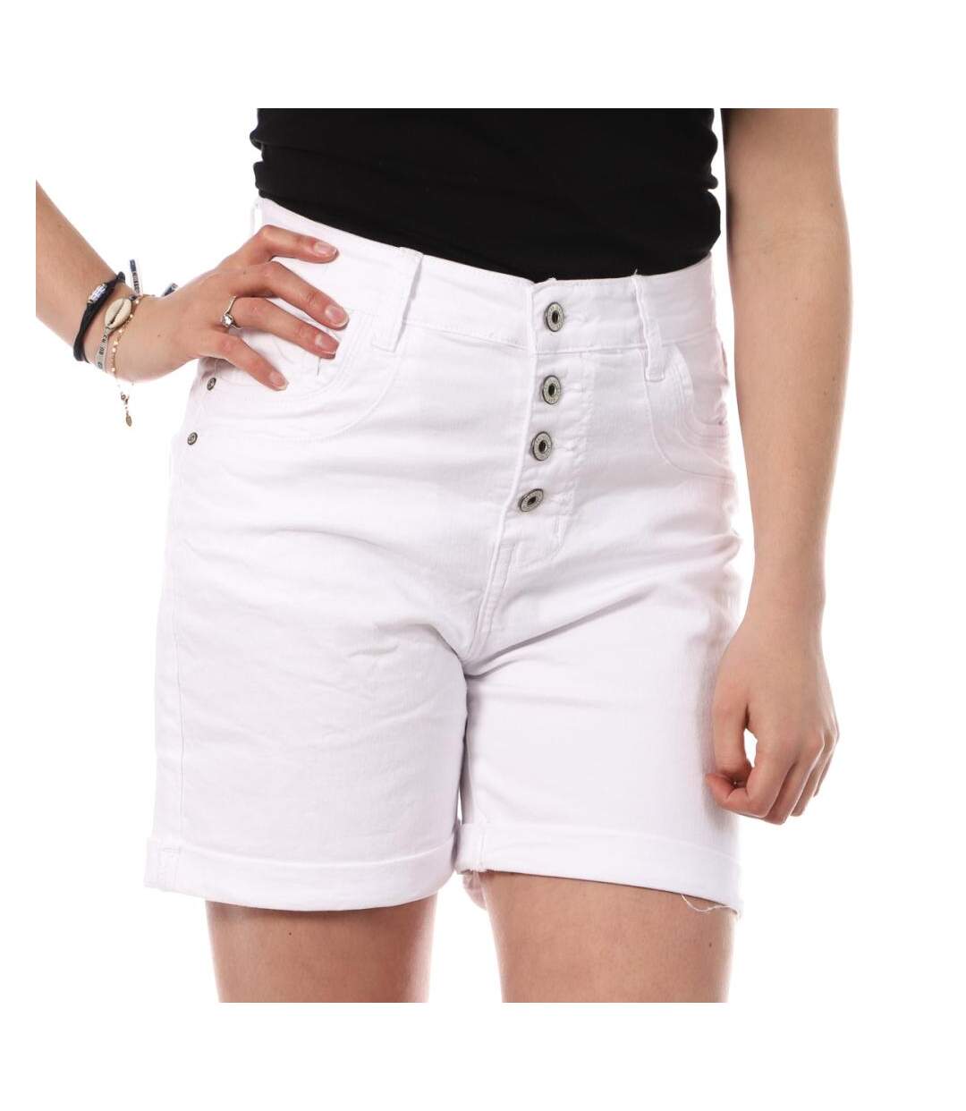 Short Blanc Femme Monday Premium Long Please - XS