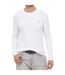 T-shirt Manches Longues Motif/style Logo Triangulaire Homme Blanc Pur Guess-1