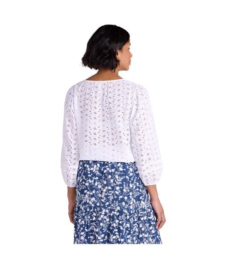Blouse Décontractée Manches ¾ Motif/style Broderie Femme Blanc Broderie Mountain Warehouse