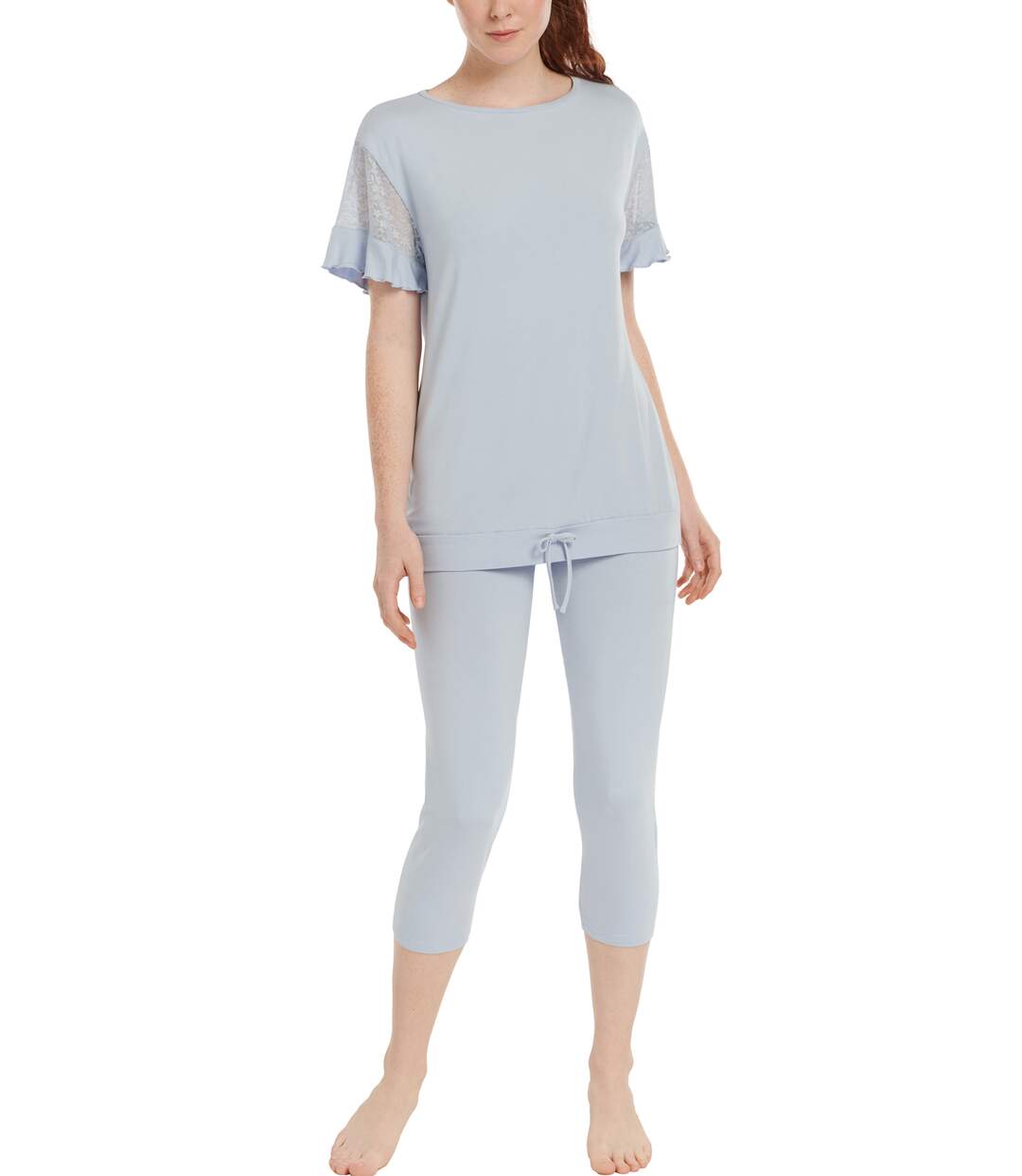 Pyjama tenue d'intérieur leggings top manches courtes Smooth Lisca Cheek-1