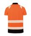 Womens/ladies safety polo shirt fluorescent orange Result Genuine Recycled-2