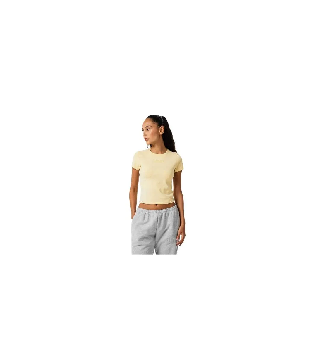 T-shirt Motif/style Brodé Femme Jaune Beurre Jack Wills-1