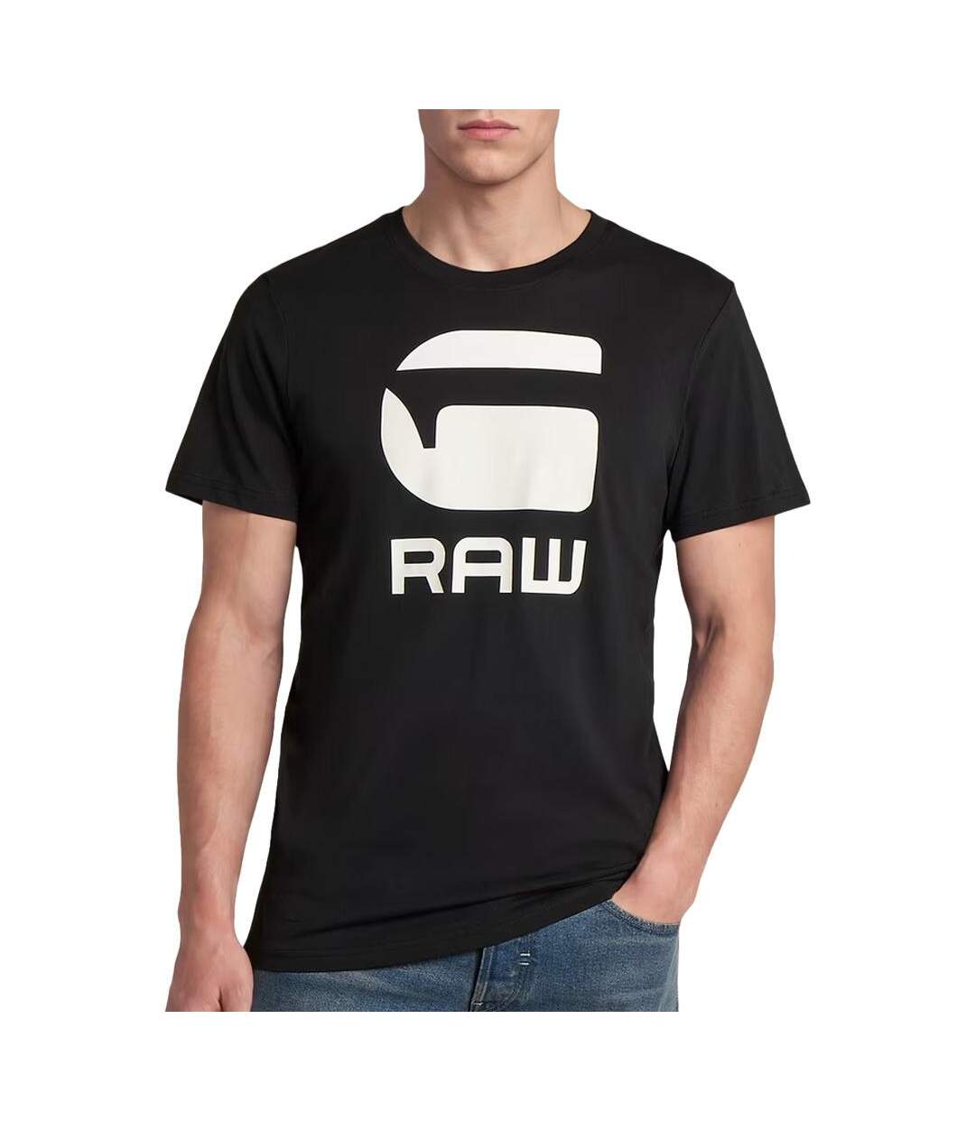 T-Shirt noir homme g-star raw logo00-1