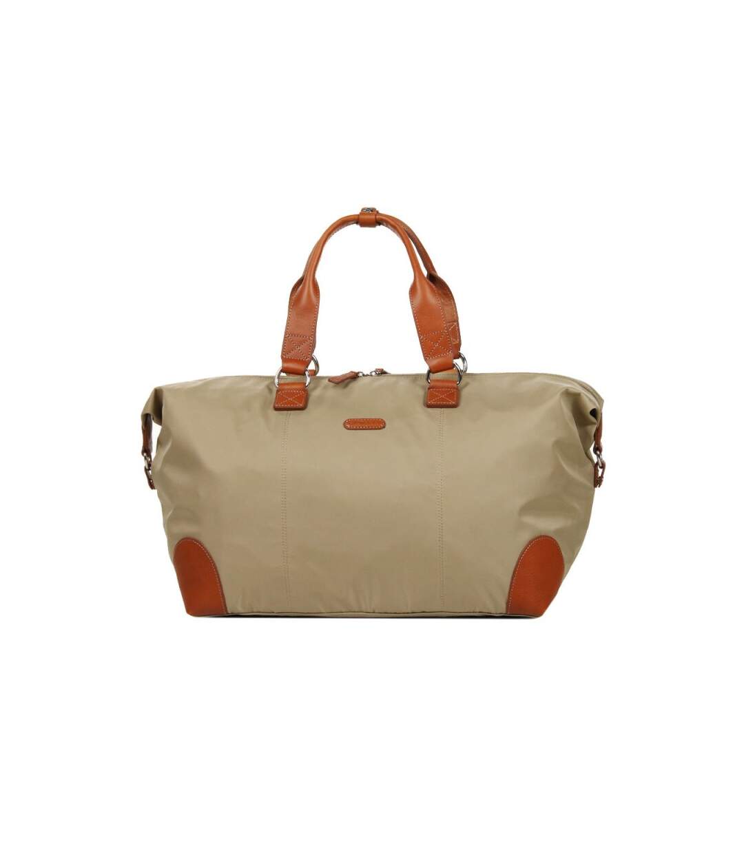 Sac week-end KATANA nylon et cuir - beige-2