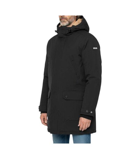 Parkas noir homme schott parka fixe doublee sherpa