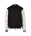 Blouson D'université Old School College Adulte Noir Blanc Build Your Brand-2