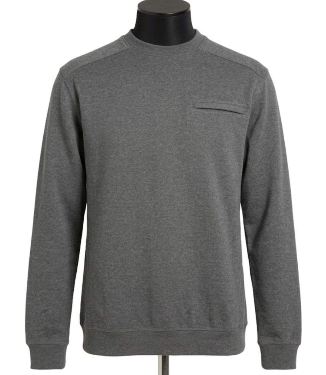 CHALLENGER BULGARE1 — Sweat col rond gris : style décontracté et finitions soignées-3
