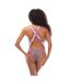 Maillot De Bain 1 Pièce Femme Violet Clair Off White-2