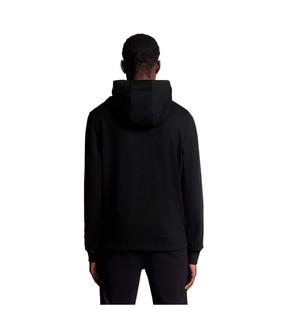 Mens Fly Fleece Full Zip Hoodie Jet Black Lyle & Scott-3