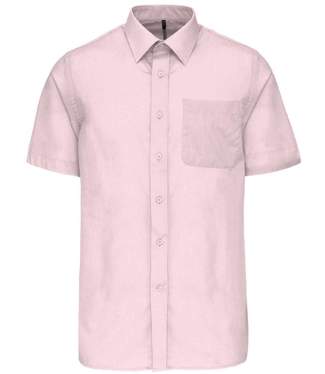 Chemise popeline manches courtes - K551- rose clair - homme-2