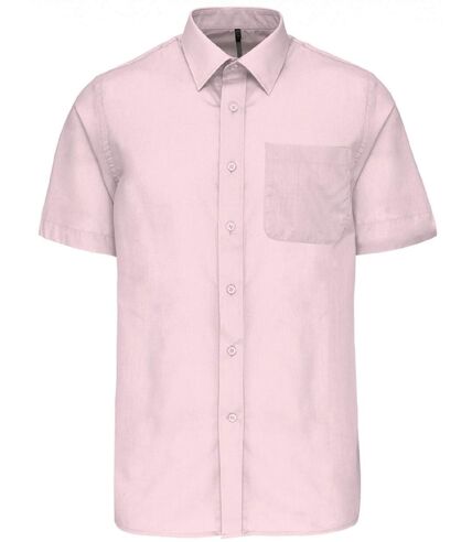 Chemise popeline manches courtes - K551- rose clair - homme
