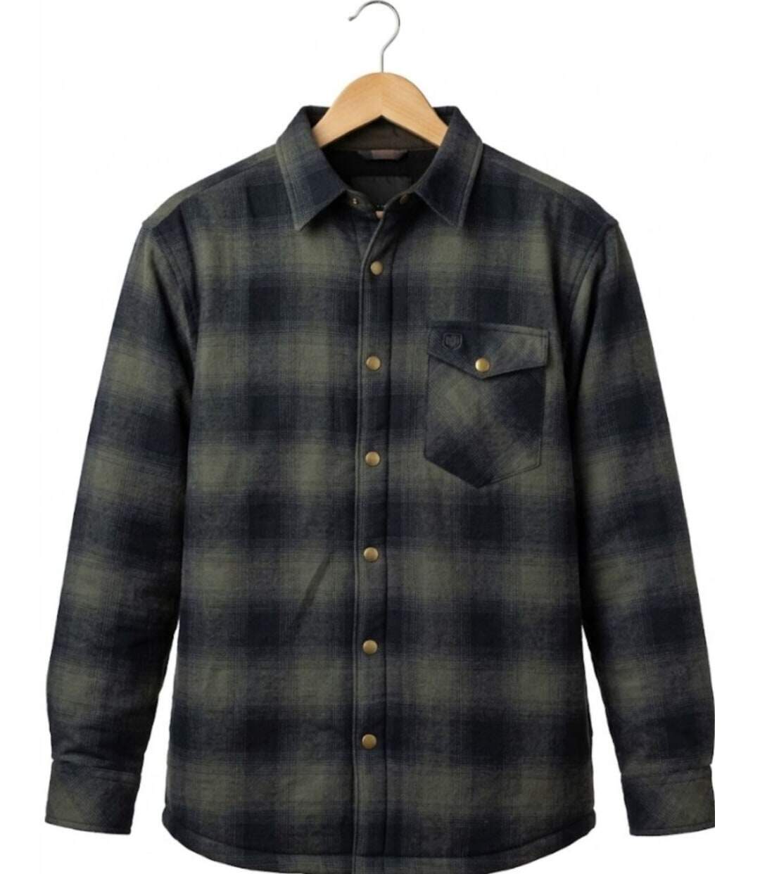CHALLENGER BRUNO12 — Surchemise flanelle doublée kaki/noir : la chaleur garantie au style authentique-5