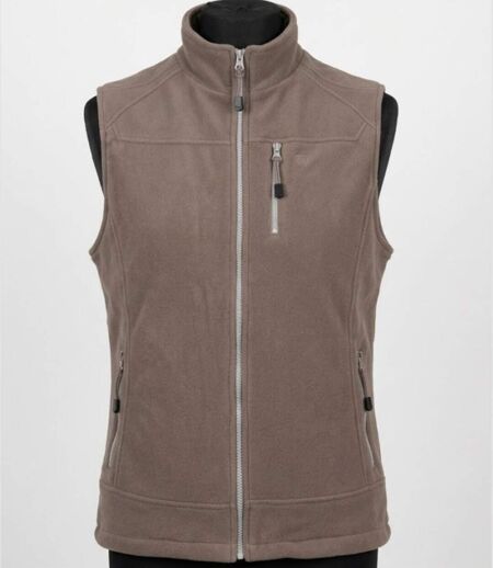 CHALLENGER CHAMBERY2 — Gilet sans manches polaire taupe : haute protection thermique et aisance totale