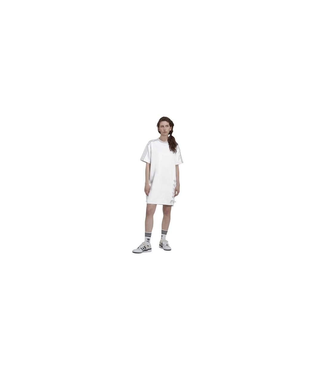 Robe T-shirt Femme Blanc Adidas-1