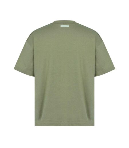 Mens Heavyweight Chest Pocket Oversized T-shirt Khaki Green Jack Wills
