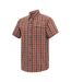 Mens Mindano Multi Check Short-sleeved Shirt Dark Storm Regatta-4