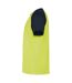 T-shirt indianapolis adulte jaune fluo / bleu marine Roly