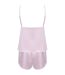 Towel City Ladies/Womens Satin Cami Short PJs (Light Pink)