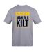 Mens No Peeping A Man In A Kilt T-shirt Grey AWD-1