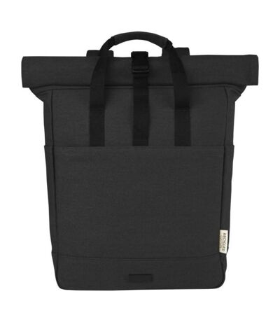 Joey Roll Top Canvas 3.9gal Laptop Backpack (Solid Black) (One Size) - UTPF4125