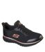 Skechers Womens/Ladies Squad SR Safety Shoes (Black/Rose Gold) - UTFS9696