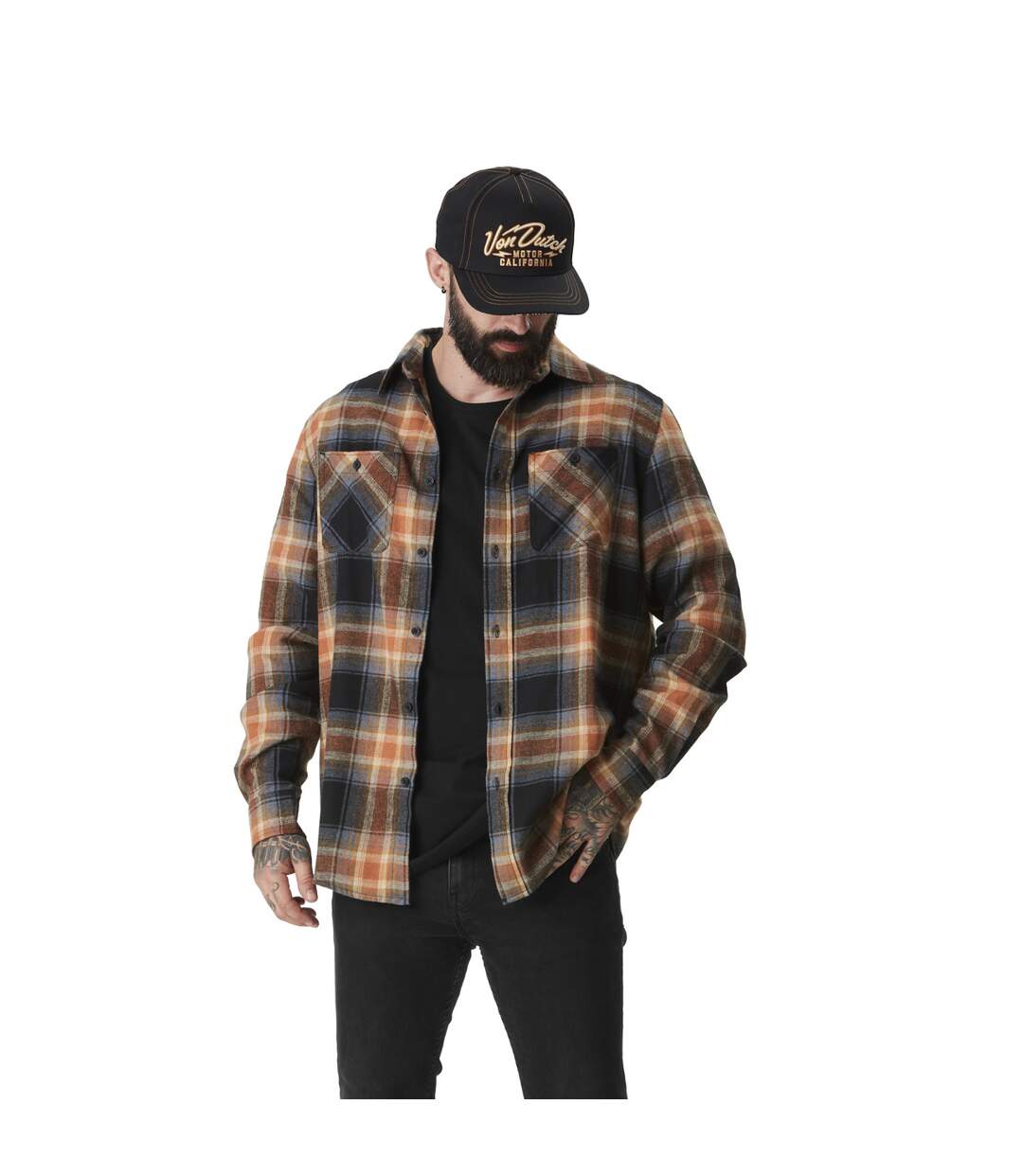 Chemise homme en flanelle à carreaux Jack Vondutch