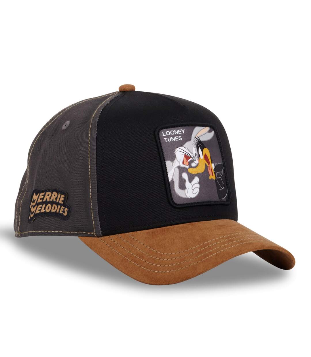 Casquette homme trucker mix de matière Looney Tunes Bugs ans Daffy Capslab-4