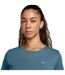 Haut Motif/style Swoosh Femme Bleu Gris Nike-3