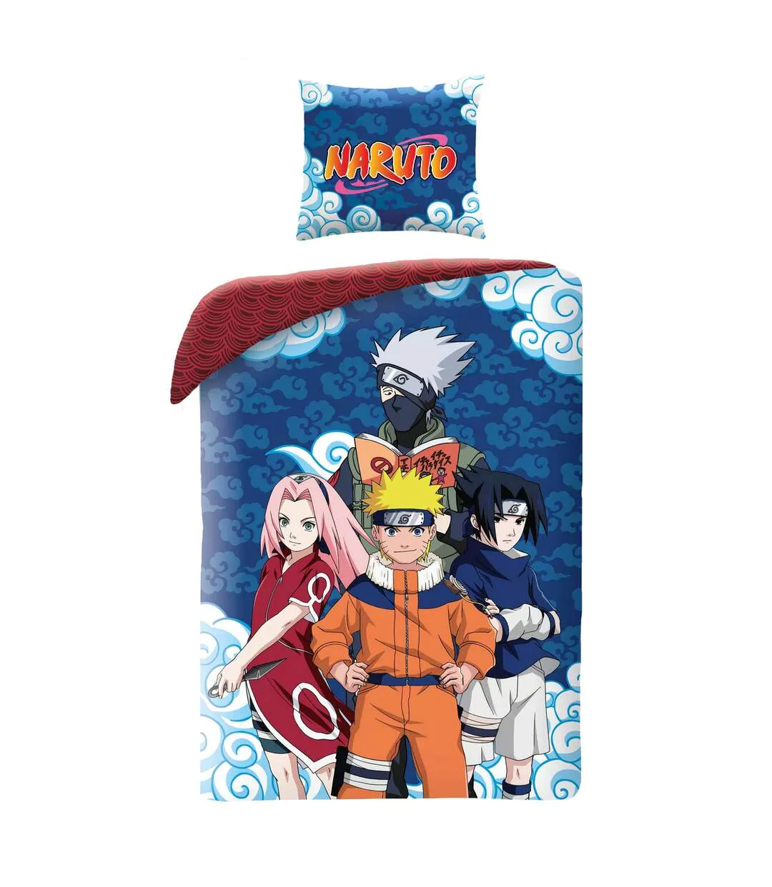 Swirling Clouds Reversible Duvet Set Multicoloured Naruto-1