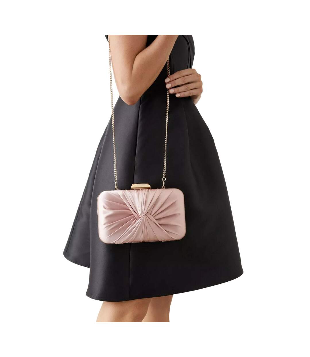 Beaut satin clutch one size blush Dorothy Perkins