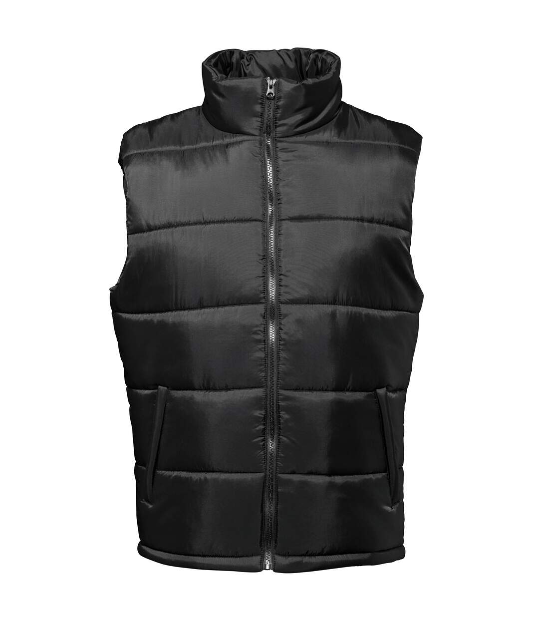 2786 Mens Plain Padded Bodywarmer Vest / Gilet Jacket (Black)