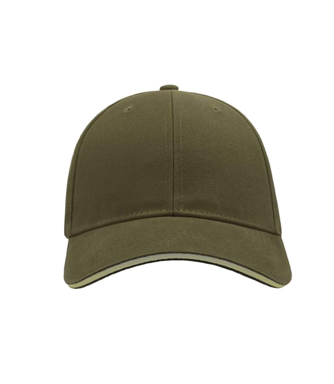 Atlantis Liberty Sandwich Heavy Brush Cotton 6 Panel Cap (Olive) - UTAB193-4