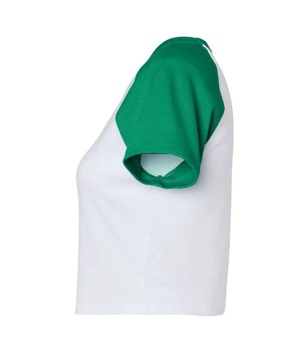 Haut court femme blanc / vert kelly Bella + Canvas-3