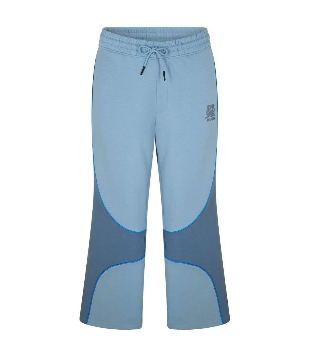 Mens Dinodie Woven Colour Block Joggers Medium Blue Hugo-1