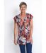 Tee-shirt long col V effet drapé-1