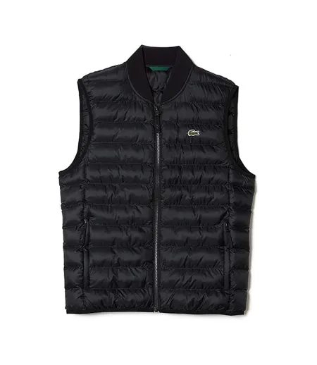 Doudoune sans manches noir homme lacoste bh0537