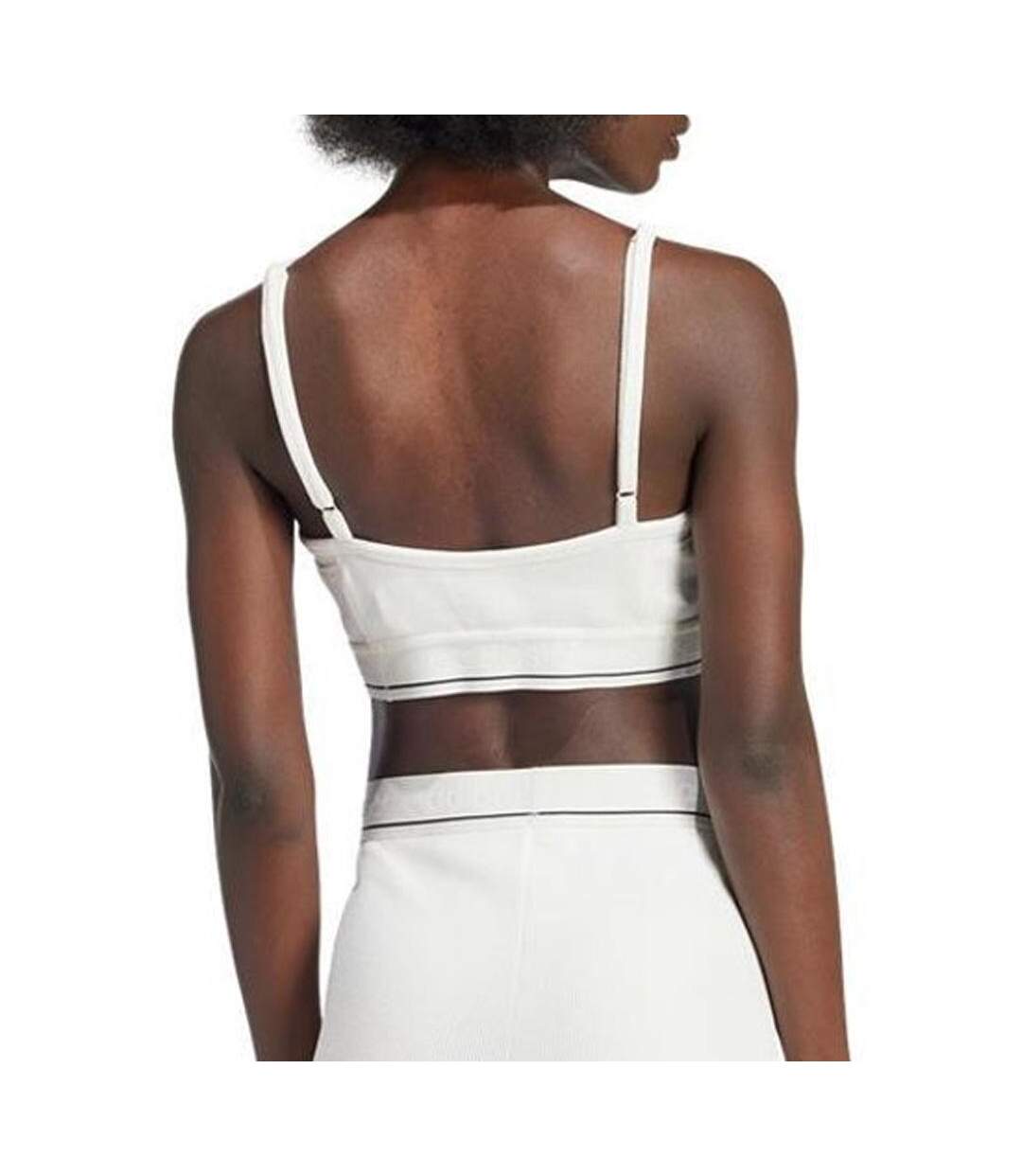 Brassière blanche femme adidas waffle-2