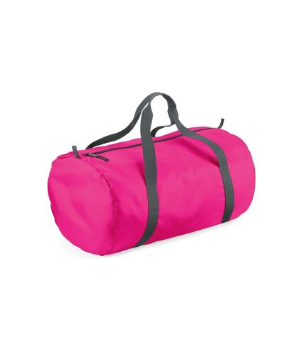 Bagbase Barrel Packaway Duffle Bag (Fuchsia) (One Size)