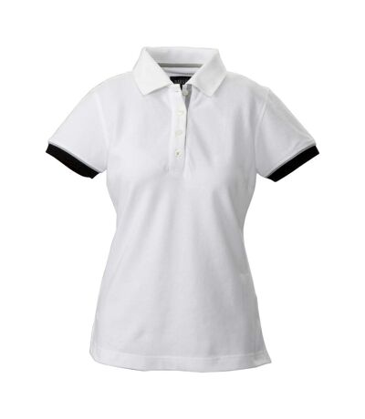 James Harvest Womens/Ladies Antreville Polo Shirt (White) - UTUB519