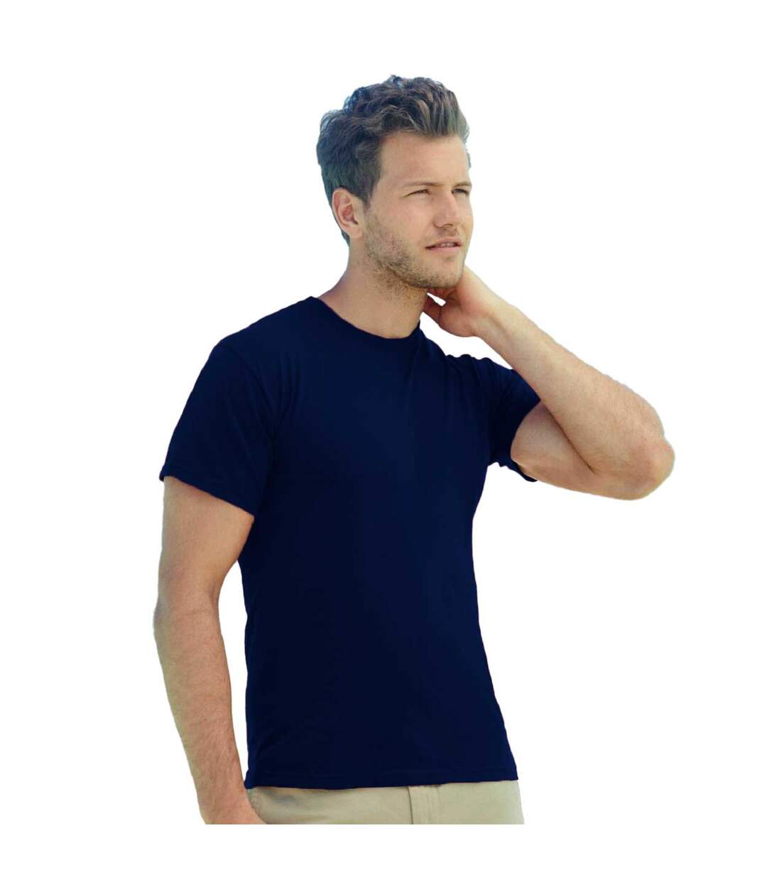 T-shirt original homme bleu marine profond Fruit of the Loom