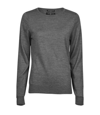 Tee Jays Womens/Ladies Crew Neck Sweatshirt (Grey Melange)