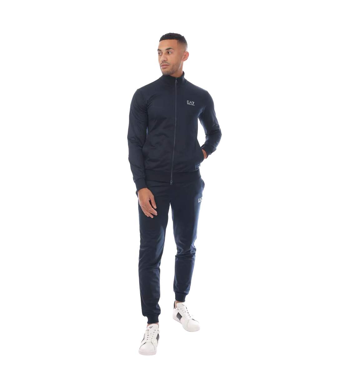 Mens Ea7 Full Zip Tracksuit Navy Emporio Armani-1