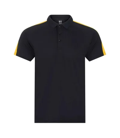Mens Team Polo Shirt Black Gold Finden & Hales
